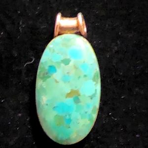 Turquiose and Silver Oval Slider